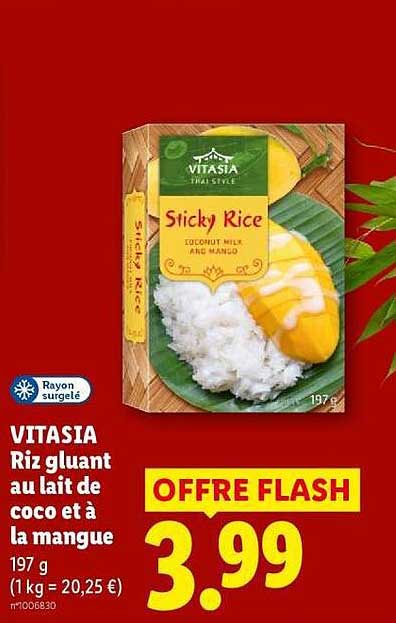VITASIA Riz gluant au lait de coco et à la mangue