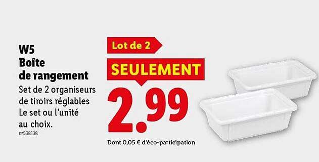W5 Boîte de rangement