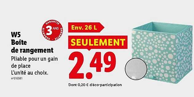 W5 Boîte de rangement
