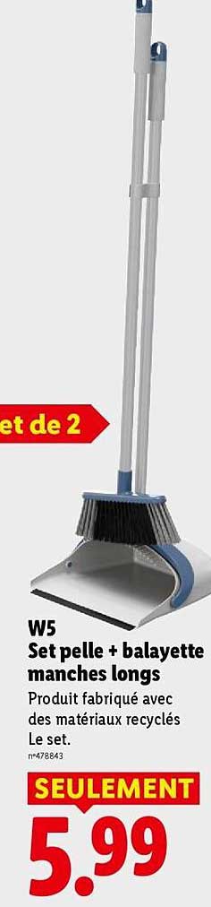 W5 Set pelle + balayette manches longs
