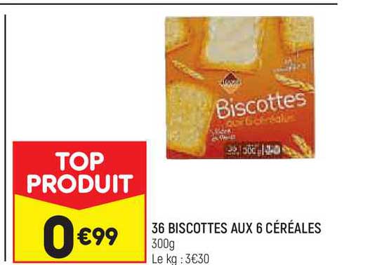 36 Biscottes Aux 6 Céréales