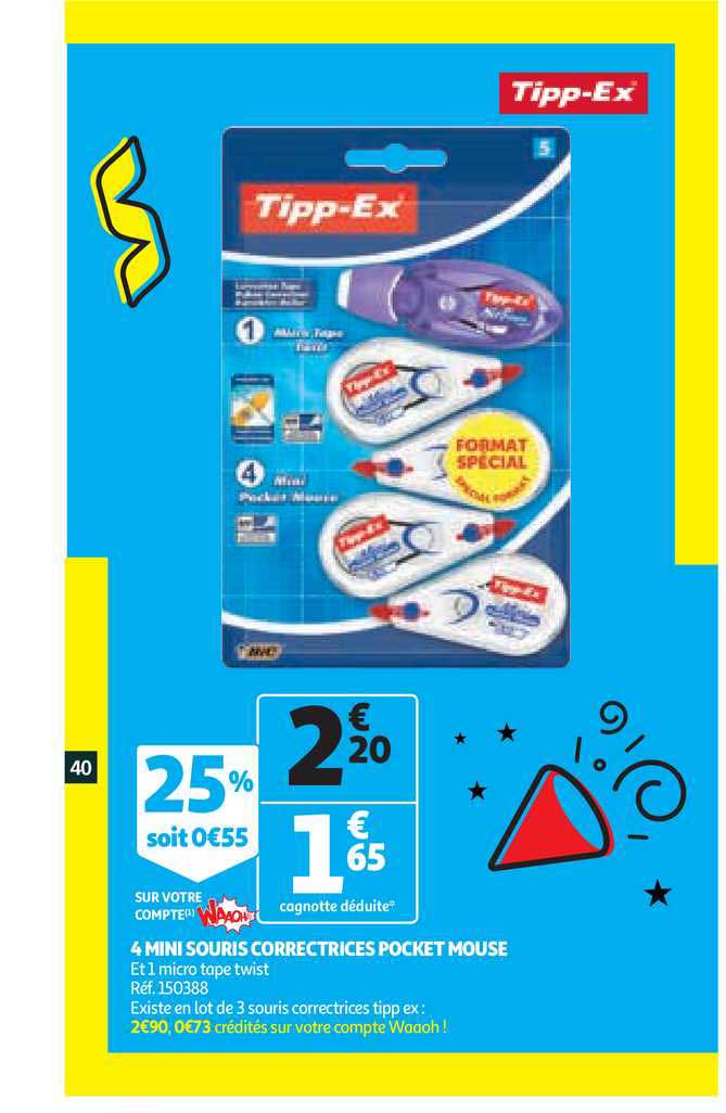 4 mini souris correctrices pocket mouse