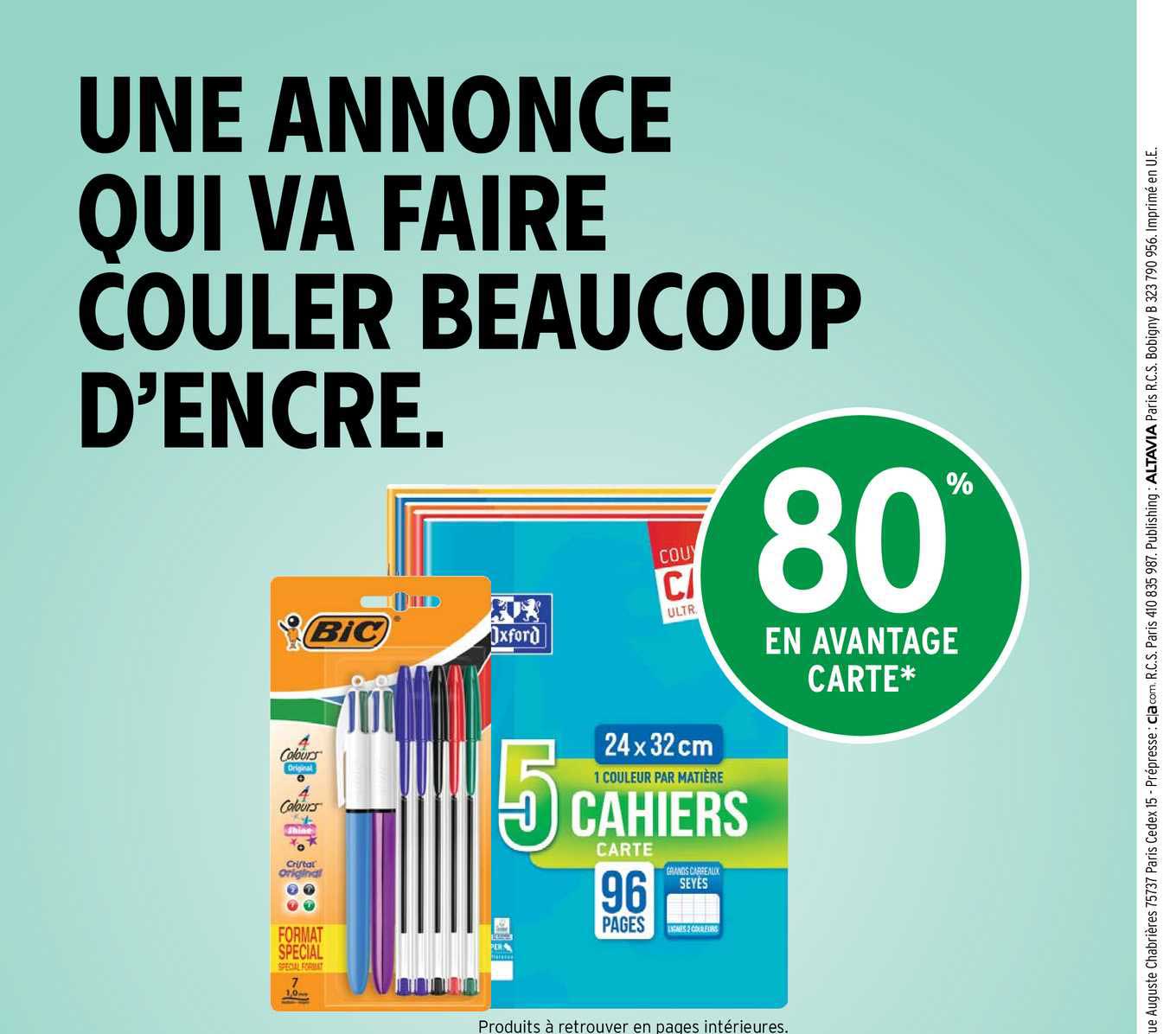 80% en avantage carte
