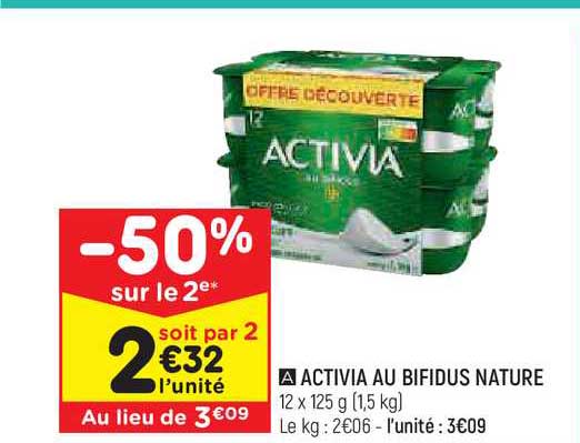 Activia Au Bifidus Nature
