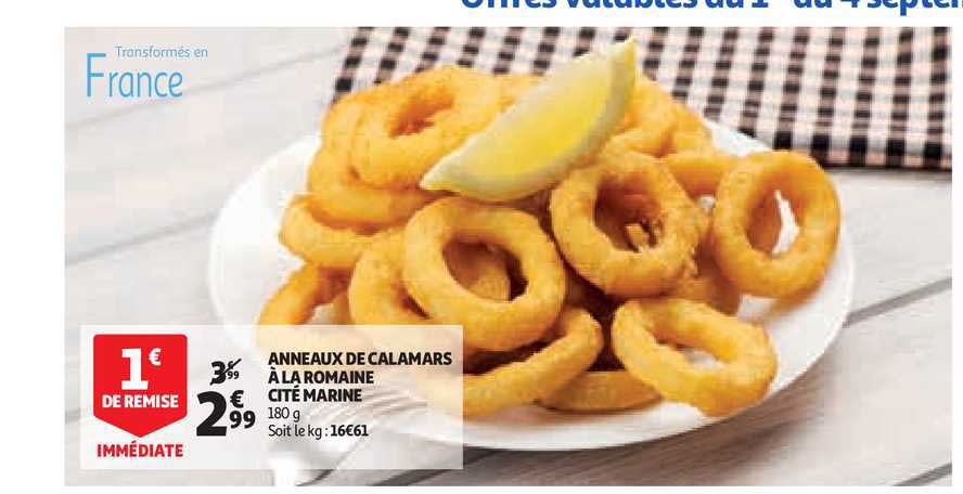 anneaux de calamars à la romaine cité marine