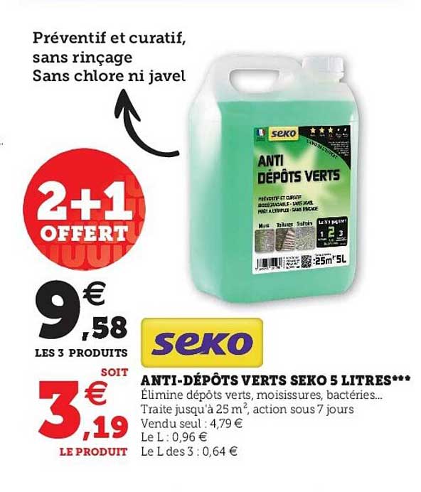 anti-dépôts verts seko 5 litres