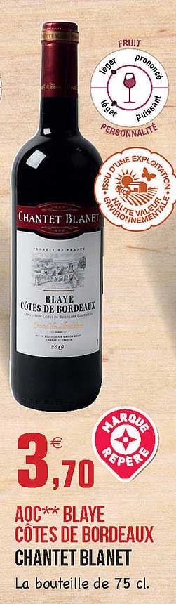 aoc blaye côtes de bordeaux chantet blanet