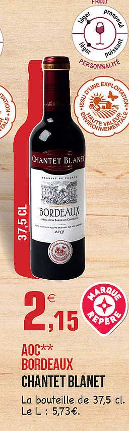 aoc bordeaux chantet blanet