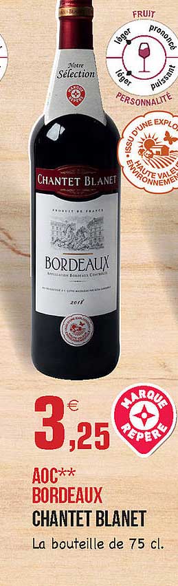 aoc bordeaux chantet blanet