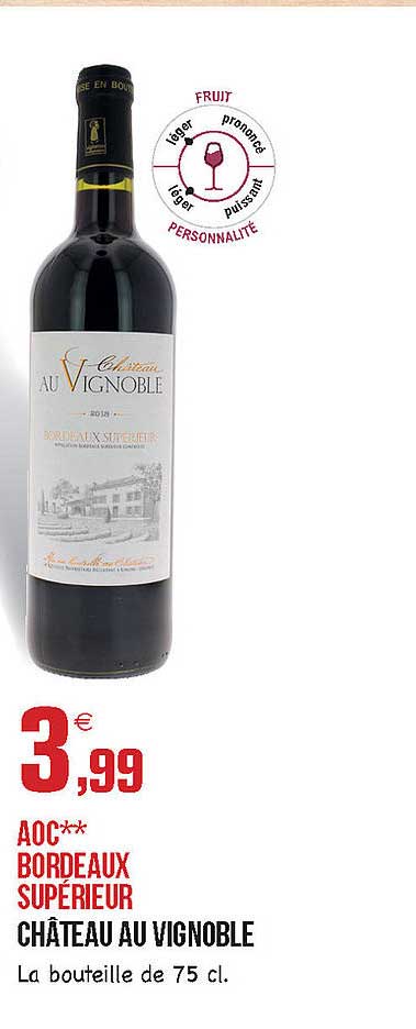 aoc bordeaux supérieur château au vignoble