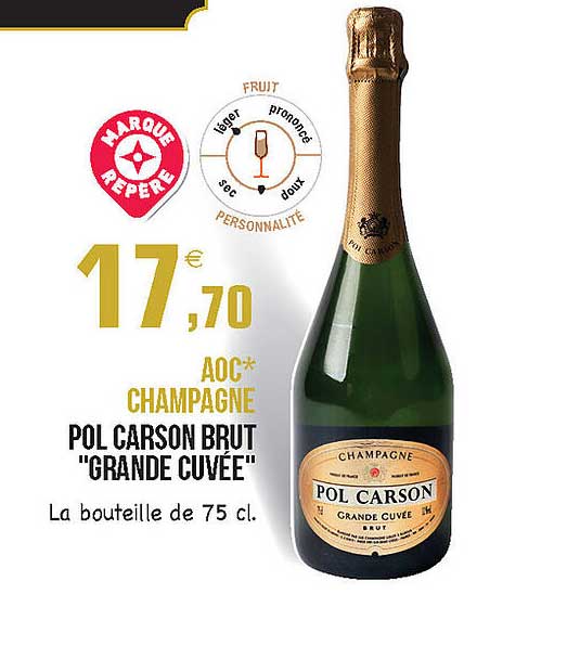 Aoc Champagne Pol Carson Brut "grande Cuvée"