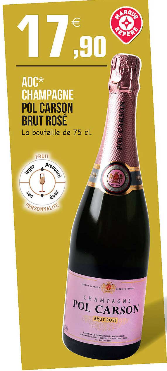 aoc champagne pol carson brut rosé