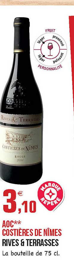 aoc costières de nîmes rives & terrasses