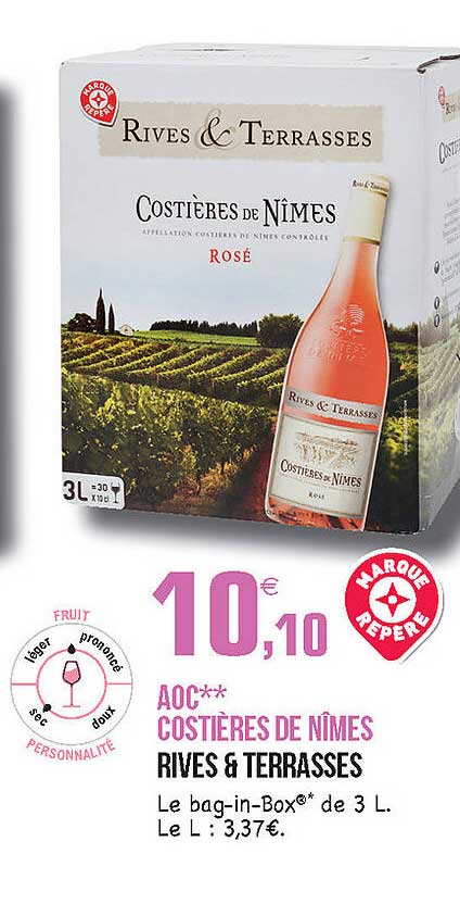 aoc costières de nîmes rives & terrasses