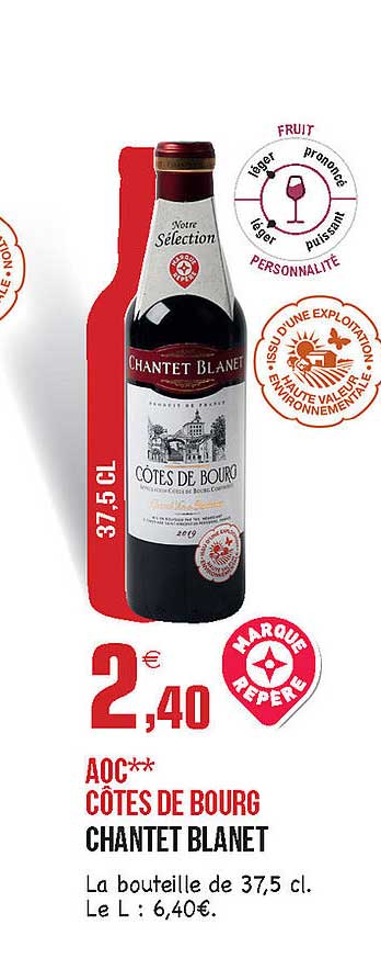 aoc côtes de bourg chantet blanet