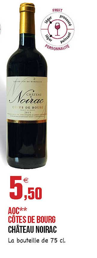 aoc côtes de bourg château noirac