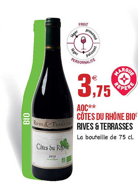 aoc côtes du rhône bio rives & terrasses