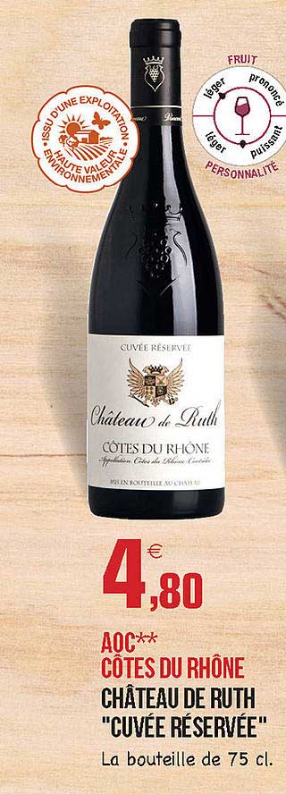 aoc côtes du rhône château de ruth "cuvée réservée"