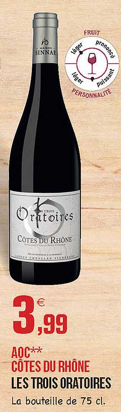 aoc côtes du rhône les trois oratoires