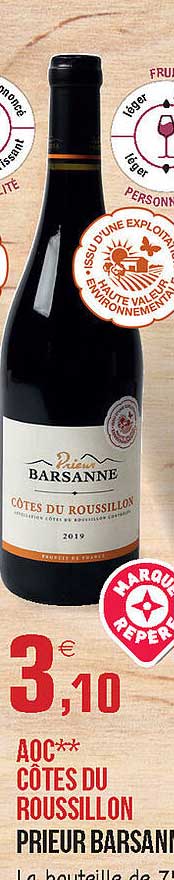 aoc côtes du roussillon prieur barsanne
