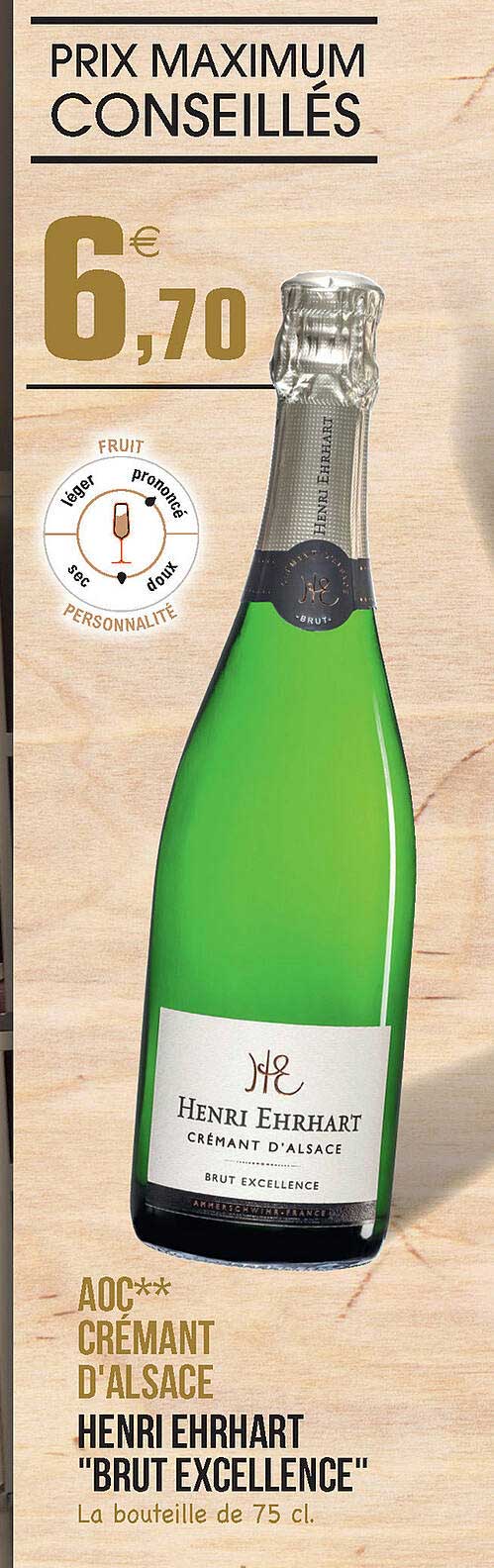 aoc crémant d'alsace henri ehrhart "brut excellence"