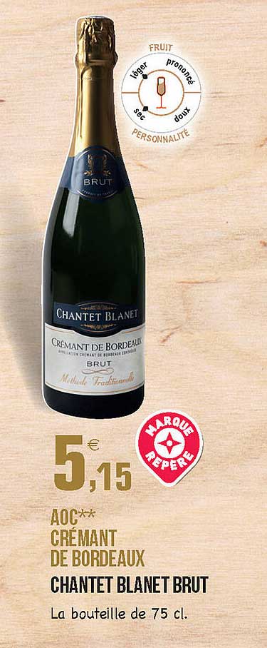 Aoc Crémant De Bordeaux Chantet Blanet Brut