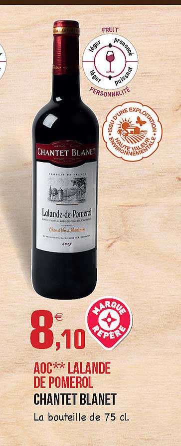 aoc lalande de pomerol chantet blanet