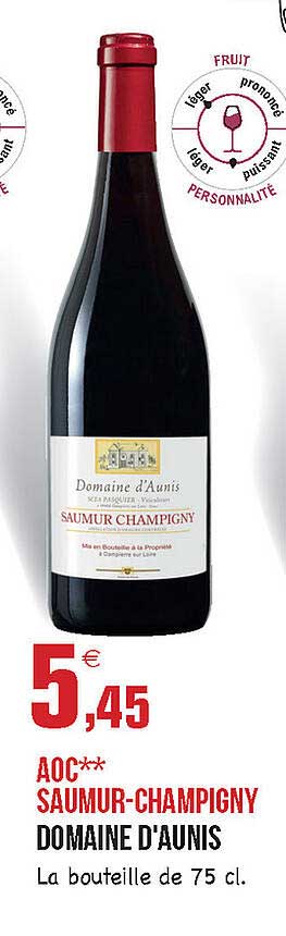 aoc saumur-champigny domaine d'aunis