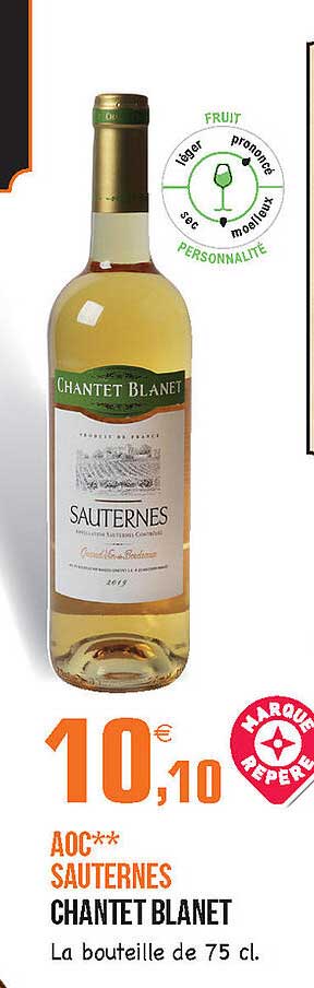 aoc sauternes chantet blanet