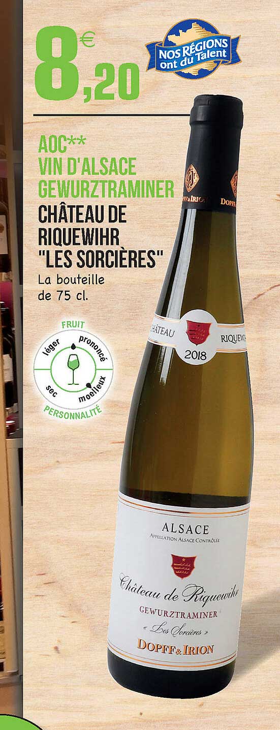 Aoc Vin D'alsace Gewurztraminer Château De Riquewihr "les Sorcières"