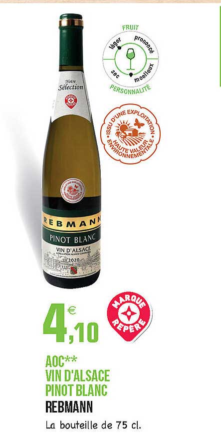 aoc vin d'alsace pinot blanc rebmann