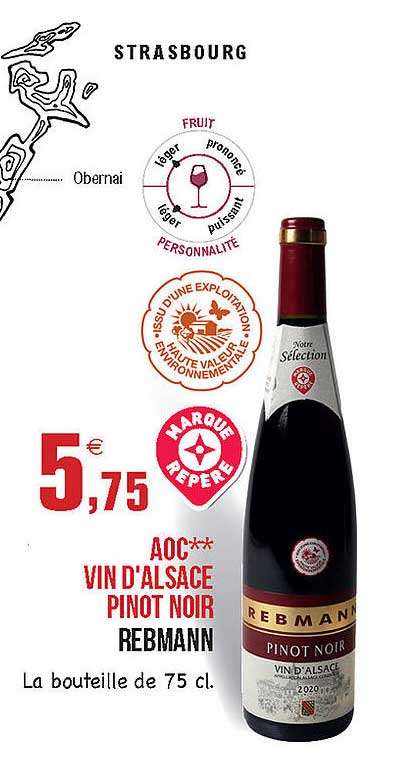 aoc vin d'alsace pinot noir rebmann