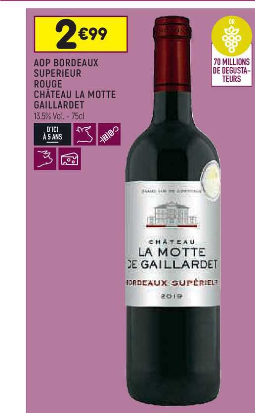 aop bordeaux supérieur rouge château la motte gaillardet