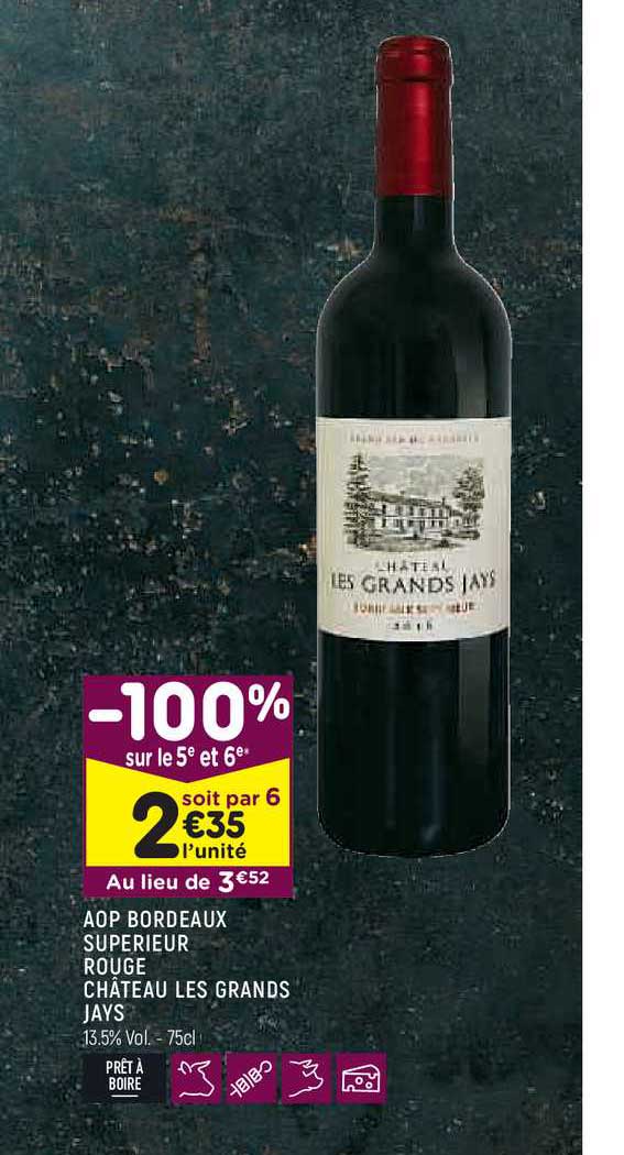 aop bordeaux supérieur rouge château les grands jays