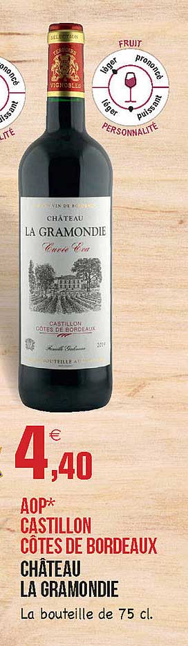 Aop Castillon Côtes De Bordeaux Château La Gramondie
