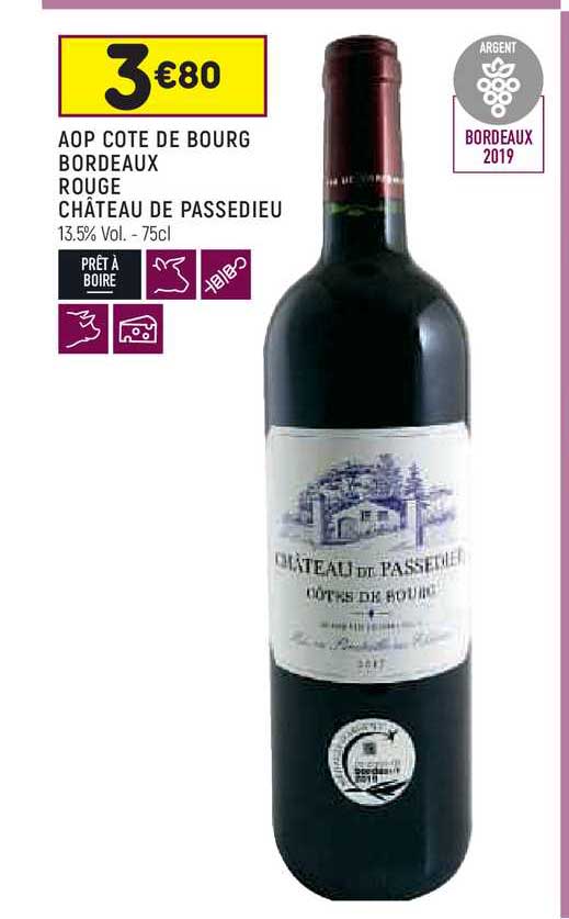 Aop Côte De Bourg Bordeaux Rouge Château De Passedieu