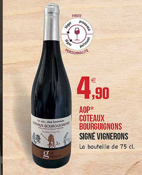 Aop Coteaux Bourguignons Signé Vignerons