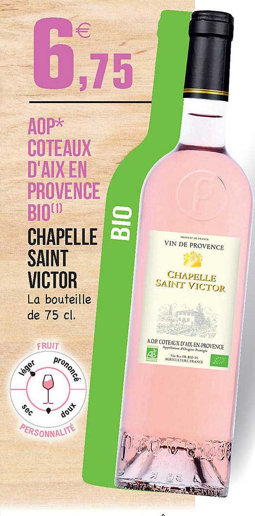 aop coteaux d'aix en provence bio chapelle saint victor