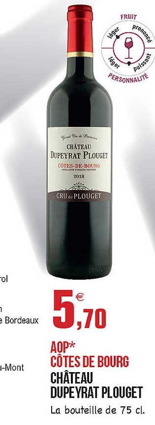 aop côtes de bourg château dupeyrat plouget