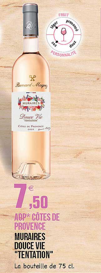 aop côtes de provence muraires douce vie "tentation"