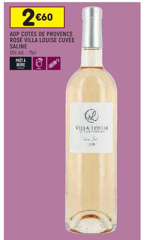 aop côtes de provence rosé villa louise cuvée saline