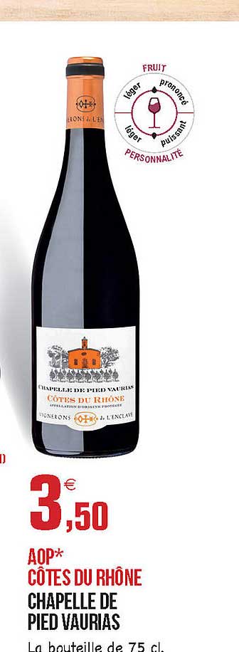 aop côtes du rhône chapelle de pied vaurias