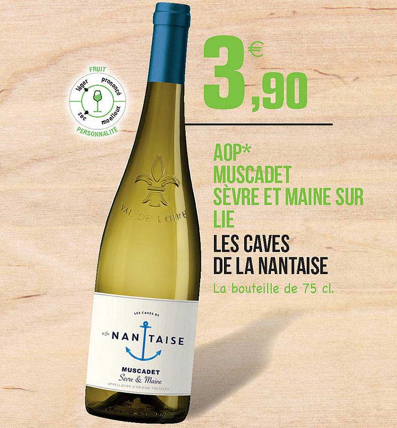 Aop Muscadet Sèvre Et Maine Sur Lie Les Caves De La Nantaise