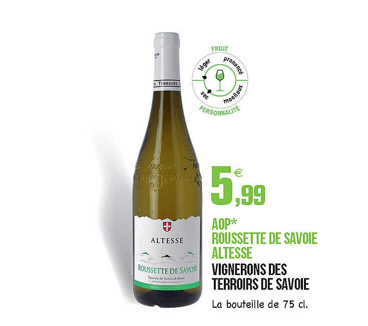 Aop Roussette De Savoie Altesse Vignerons Des Terroirs De Savoie