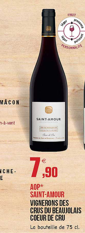 aop saint-amour vignerons des crus du beaujolais cœur de cru