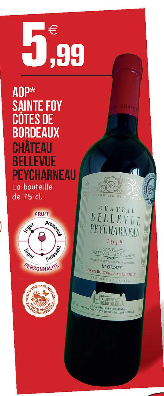 aop sainte foy côtes de bordeaux château bellevue peycharneau