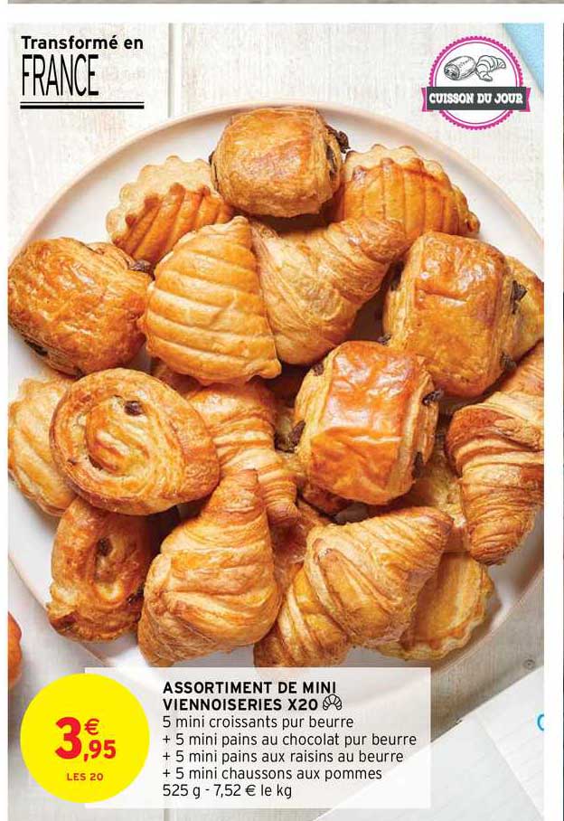 assortiment de mini viennoiseries x20