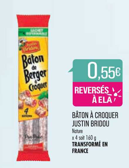 bâton à croquer justin bridou