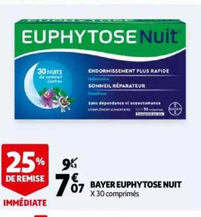 Bayer Euphytose Nuit 25% De Remise Immédiate