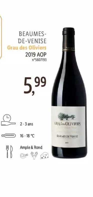 beaumes-de-venise grau des oliviers 2019 aop